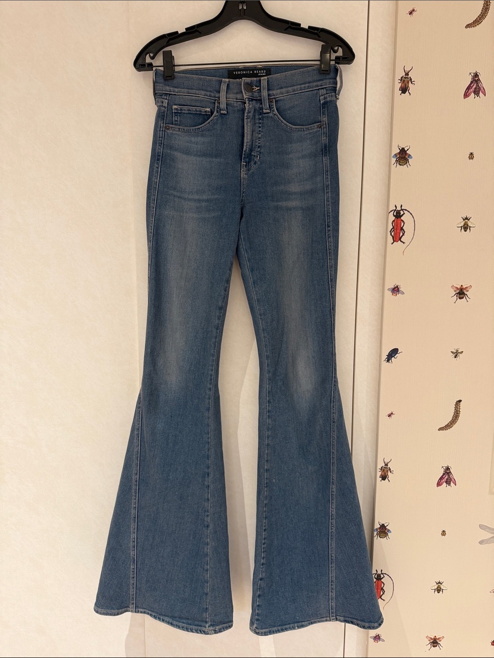 Veronica Beard Medium Blue Flare Jeans
